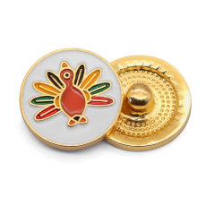 20MM Thanksgiving turkey  metal snap button charms