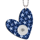 Love Double sided Printed  Acrylic 60CM Necklace Pendant fit 20MM Snaps button jewelry wholesale