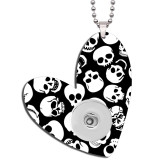 Love Christmas Halloween Double sided Printed  Acrylic 60CM Necklace Pendant fit 20MM Snaps button jewelry wholesale