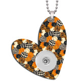 Love  Halloween Double sided Printed  Acrylic 60CM Necklace Pendant fit 20MM Snaps button jewelry wholesale