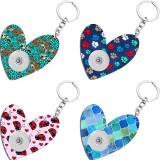 Love Double sided Printed  Acrylic key chain fit 20MM Snaps button jewelry wholesale