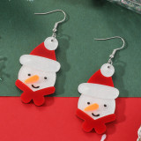 Christmas Santa Claus Socks Snowman Acrylic Earrings