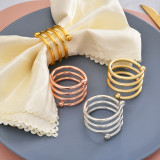 Circle Double Pearl Party Hotel Decorative Napkin Ring