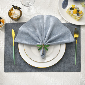 Dark Green Dropping Oil Dragonfly Party Hotel Decoration Napkin Ring