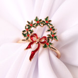 Christmas Elk Flower Bell Snowflake Napkin Ring Hotel party Christmas Decoration Napkin Button
