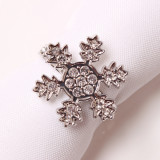 Christmas Elk Flower Bell Snowflake Napkin Ring Hotel party Christmas Decoration Napkin Button