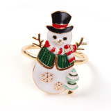 Christmas Elk Flower Bell Snowflake Napkin Ring Hotel party Christmas Decoration Napkin Button