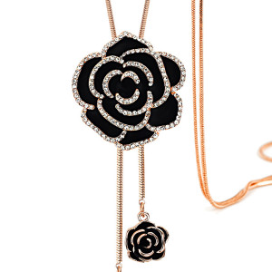 Rose Water Diamond Long Necklace
