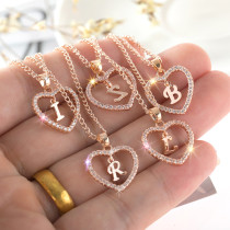 26 Letter Zircon Love Necklace