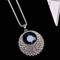 Crystal Round Long Necklace