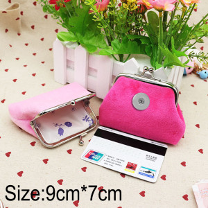 Plush Zero Wallet Student Coin Bag Children's Small Wallet fit 20MM Snaps button jewelry wholesale