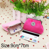 Plush Zero Wallet Student Coin Bag Children's Small Wallet fit 20MM Snaps button jewelry wholesale