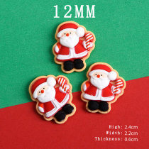 12MM Christmas resin snap button charms