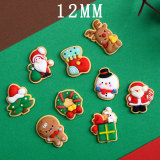 12MM Christmas resin snap button charms