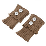 Woolen warm boots cover foot cover autumn and winter knitting Fried Dough Twists short leg guards for 20MM Snaps button jewelry wholesale