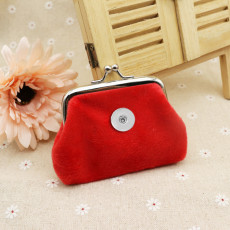 Plush Zero Wallet Student Coin Bag Children's Small Wallet fit 20MM Snaps button jewelry wholesale