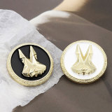 22MM Stereoscopic Rabbit Metal snap button charms