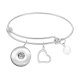 Stainless Steel Love Pearl Bracelet  fit 20MM Snaps button jewelry wholesale