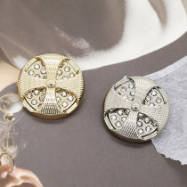 20MM Hollow windmill with diamond metal Metal snap button charms