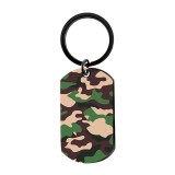 Camouflage army fan holiday gift metal keychain