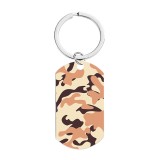 Camouflage army fan holiday gift metal keychain