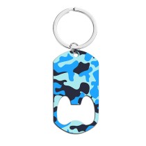 Metal keychain camouflage bottle opener military fan holiday gift