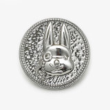 22MM Stereoscopic Rabbit  Easter Metal snap button charms