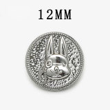 12MM Stereoscopic Rabbit  Easter Metal snap button charms
