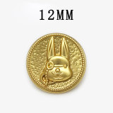 12MM Stereoscopic Rabbit  Easter Metal snap button charms