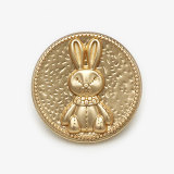 22MM Stereoscopic Rabbit  Easter Metal snap button charms