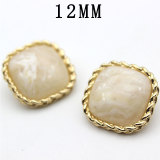12MM love  alloy rhinestone pearl snap button charms