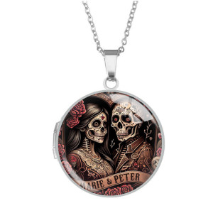 10 styles Halloween Christmas  Thanksgiving Phase Box Photo Necklace  Chain Length 60cm  Diameter 2.7cm