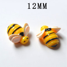 12MM bee Resin snap button charms