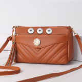 Cross body bag with large capacity leather bag fit 20MM Snaps button jewelry wholesale