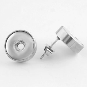 20MM  Stainless steel Earrings Snaps button jewelry wholesale