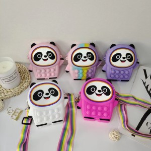 Silicone panda Cartoon Bag Shoulder Bag Children's Cute Crossbody Bag