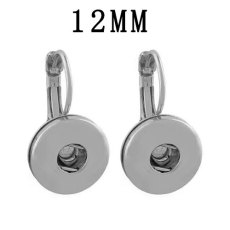 Stainless steel Earrings fit 12MM Snaps button jewelry wholesale