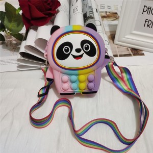 Silicone panda Cartoon Bag Shoulder Bag Children's Cute Crossbody Bag