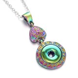 Metal Pendant 60CM Necklace for 20mm Snaps button jewelry wholesale