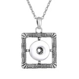 Metal Pendant 60CM Necklace for 20mm Snaps button jewelry wholesale