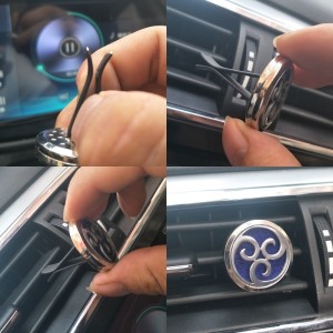 Stainless steel Alloy hollow car bracket car aromatherapy air outlet clip life tree car aromatherapy clip perfume dispenser