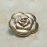 23MM Metal camellia snap button charms