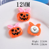 12MM Halloween resin snap button charms