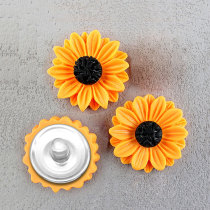 20MM Little Daisy resin snap button charms