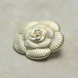 23MM Metal camellia snap button charms
