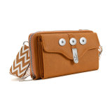 Single shoulder crossbody bag, mobile phone bag, large capacity small square bag fit 20MM Snaps button jewelry wholesale