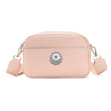 Large capacity outdoor leisure one shoulder small square bag crossbody bag fit 20MM Snaps button jewelry wholesale