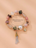 Conch Sun Flower Tassel Beaded Bracelet