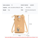 Printed One Shoulder Crossbody Bag Long Wallet Card Bag Mobile Case fit 20MM Snaps button jewelry wholesale