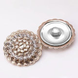 20MM Metal Design Sensory Water Diamond snap button charms